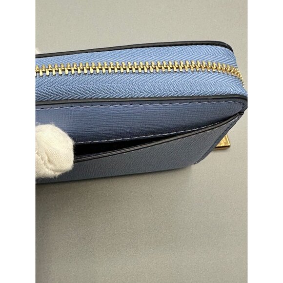 Kate Spade Morgan Kingfisher Saffiano Leather Zip Card Case Wallet K8920 *READ* - Picture 4 of 14